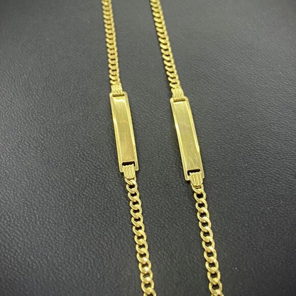 Bracelet 5.5" Baby ID Personalized Jewelry 10K Real Gold Newborn - Picture 4 of 7